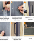 Installation steps for Six Inch Black Cabinet Pulls Set Six Pack For Cabinets Drawers Bar Cabinets Bathroom Wardrobe Durable Zinc Alloy Handles
