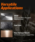 ACCUCUT I4KES 1/4-inch carbide square end mill, 4-flute, AlTiN coating for steel, cast iron, and nonferrous metals.