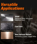 ACCUCUT I4KES 1/8 in carbide square end mill set, 5 pcs, 4-flute, AlTiN coated for steel, cast iron, alloys front view