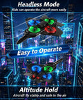 Foam Remote Control Airplane For Kids And Adults Newbie Friendly Fighter Jet RC Plane With Light over cityscape at night
