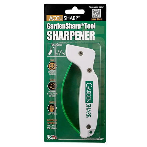 Garden Tool Sharpener With Diamond Honed Tungsten Carbide Blades Keeps Lawnmower Blades Razor Sharp In Just A Few Easy Strokes