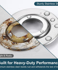 Heavy-Duty 20 Pack Fire Sprinkler Escutcheon Adjustable 2 Layer Stainless Steel Rose Plate Rustproof Recessed Trim Ring For Ceiling Wall Pipe Slick Metallic Finish 2.63 Inch Cutout Durable Steel Base Resists Warping Ceiling Upgrade Solution showing rustproof stainless steel side.
