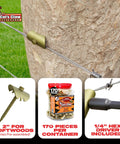 Close-up of Two Inch Softwood Fence Claws Kit with 170 Pieces Replaces Standard Fence Staples Fast Drill Driven Installation