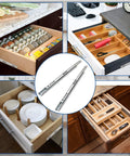 Kickass Heavy Duty Dual Direction 8.4 Inch Drawer Slides With Butter Smooth Glides Zinc Plated Steel For Tight Cabinet Fits Includes Essential Mounting Screws Solid Pack Of Two in kitchen, office, and dining scenarios.