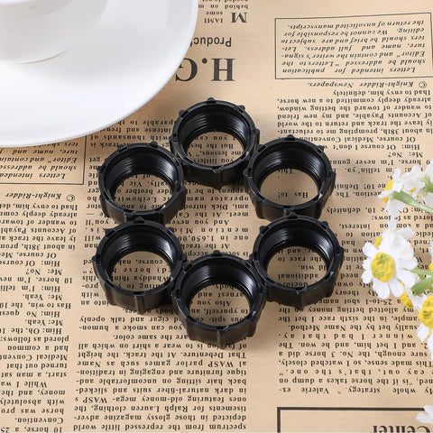 Six Pack 17mm Ball Head Tightening Nuts For Car Mounts Screw-On Replacement Parts displayed on a newspaper with flowers