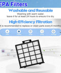 PowerDetect Compatible Replacement Vacuum Filter Kit For AZ4000 AZ4002 AZ4002W AZ4000C Upright Vacuums with True HEPA filter shown