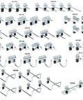 Assorted LockHook Steel Pegboard Hook Kit 46 Piece Set Heavy Duty Zinc Plated Hooks For Garage Organization And Workshop Storage