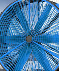 Close-up of Portable Evaporative Air Cooler And Energy Saving Water Swamp Fan Lightweight Mobile Cart Design for Home or Backyard