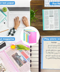 Display Book Binder With Plastic Sleeves Five Pack 30 Pocket Portfolio Binder Set For 8.5x11 Documents in use for various tasks.