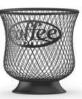 Barista Approved Large Capacity Coffee Pod Holder for K Cups and Nespresso Vertuo Pods, mesh design countertop organizer.