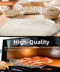 12 Inch Aluminum Pizza Peel With Foldable Wooden Handle, Includes Rocker Cutter And Metal Spatula, Easy Storage For Home Oven
