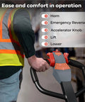 Controls of the Heavy Duty 3300 Lb Electric Pallet Jack With 48V Lithium Battery for ease of use in warehouses.
