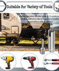 Power Drill Jack Adapter For Scissor Jacks Three Eighths Socket RV Trailer Drill Kit with cordless tools and crank handles