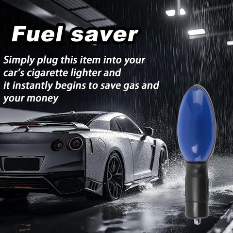 Smart Engine Sync Saver for Cars, shown with a blue plug-in device next to a sports car, highlighting fuel efficiency boost.