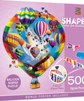 500 Piece Shaped Jigsaw Puzzle Hot Air Balloons For Adults Family And Youth Large 19.09 By 24.26 Inches Fun To Put Together