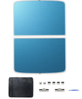 Tesla Model Y roof sunshade two-piece set: blue magnetic honeycomb nano-ceramic panels with carry bag
