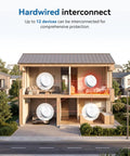 Photoelectric Smoke Alarm With 9V Backup Battery, Hardwired Interconnected Home Fire Detector, Easy Test And Silence Button, Reduces False Alarms, Trusted Safety Upgrade For Living Room, Kitchen, Bedroom And Hallways, connected in a two-story home