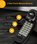 Straight Up Reliable Trimline Corded Landline Phone Works Like A Dream With Bright Backlit Keypad showing memory buttons.