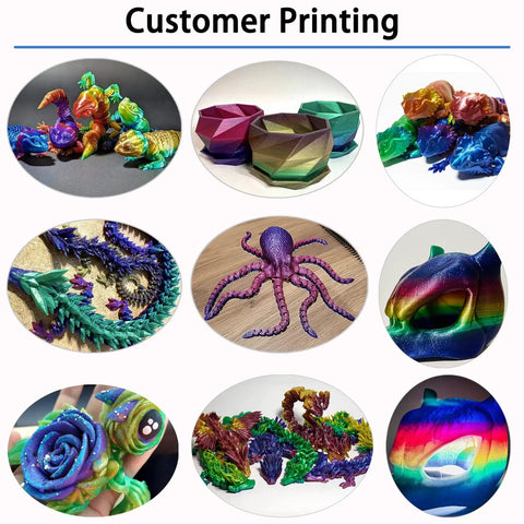 Totally Dope Iridescent PLA Filament For 3D Printers Color Shifting Shiny Rainbow Spool Hella Smooth Feed One Seven Five Mm Diameter One Kilogram Roll Ultimate Creator Gear