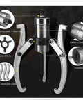 Heavy Duty Hydraulic Bearing Puller With Three Jaw Gear Extractor And Fast Pump showcasing alloy steel claws and hardware components.