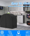 Built Tough All Weather Table Saw Cover for Diagonal and Miter Saws Heavy Duty 600D Waterproof UV Protective Shield Dustproof Rainproof Black 89x69x116 cm