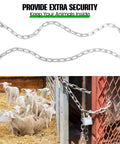 2 Pack Outdoor Gate Chain Lock With Four Carabiners, Adjustable 28 Inch Gate Latch Chain For Fence Yard Garden Farm Barn