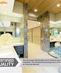 Modern bathroom with 6-Inch Round LED Recessed Lighting Kit For Home, 15 Watts 100W Equivalent, 1020 Lumens, ETL Listed installed.
