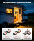 Rock Solid Rv Power Converter And Battery Charger 55 Amp 120V Ac To 12V Dc showing multiple power options for RV batteries.