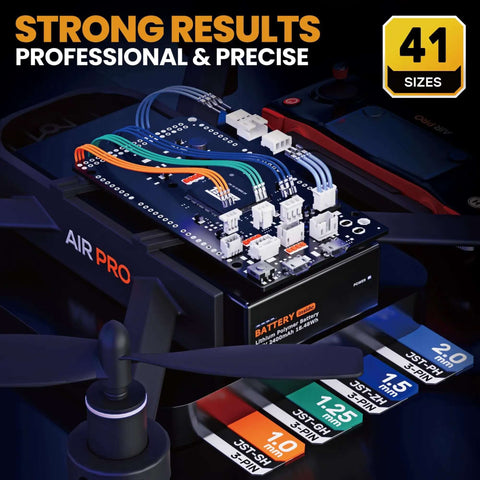 Ultimate Pro Grade Micro Connector Crimping Tool Kit With 41 Types JST SH 1.0 GH 1.25 ZH 1.5 PH 2.0 And Molex PicoBlade shown in use