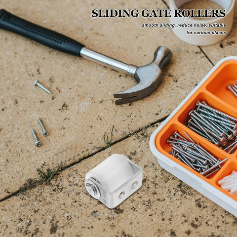 Heavy Duty Stainless Steel Sliding Gate Roller With Nylon Bearing Wheel And Mounting Bracket For Smooth Effortless Sliding Doors On Track Rails 30x35mm Gate Guide Roller For Gate Hardware shown with tools