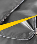 Close-up of zipper detail on Front-Loading Washer And Dryer Cover With Four-Sided Protection, Heavy-Duty Oxford Fabric, Gray