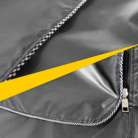Close-up of zipper detail on Front-Loading Washer And Dryer Cover With Four-Sided Protection, Heavy-Duty Oxford Fabric, Gray
