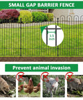 Durable No Dig Garden Fence With Gate 32 Inch Tall Panels 29 Inch Wide Each 10 Panels Rustproof Metal Outdoor Barrier