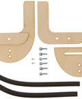 Airplane Cradles For Equip Tote HAN131 Field Box Accessory with unassembled precut wood parts and hardware shown