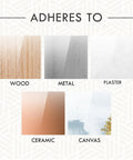 Premium Triple Thick Glaze Spray For Slick Crystal Clear Finish That Goes On Buttery Smooth And Dries Dead Fast On Wood Metal Plastic Ceramic Great For Indoor Outdoor Crafts Comes No Stress Ready In A Twelve Oz Aerosol Can image showing glaze adherence to wood, metal, plaster, ceramic, and canvas surfaces.