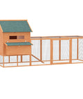 Big Ol Backyard Chicken Coop For Eight To Ten Hens With Nesting Boxes And Run In Bright Orange A Spacious Elevated Wooden Poultry Cage