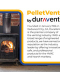 PelletVent Stainless Steel Double Wall Straight Stove Pipe Connector on a multi-fuel stove, venting smoke and exhaust