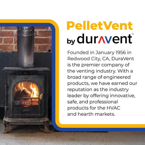 PelletVent Stainless Steel Double Wall Straight Stove Pipe Connector on a multi-fuel stove, venting smoke and exhaust
