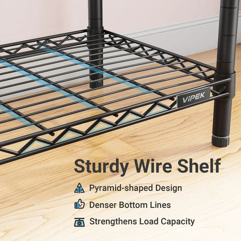 Heavy Duty Wire Clothes Rack Featuring Four Adjustable Hanging Rods And Seven Roomy Storage Shelves For An Absolute Boss Everyday Max Capacity Closet Storage Arrangement