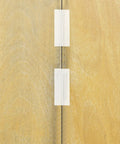 Self-Adhesive Small Box Hinges Set, 4 Pieces, 80x33mm on wooden cabinet door