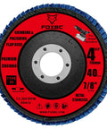 FOXBC 4-1/2 inch flap disc, 40 grit Type 29 zirconia for metal grinding