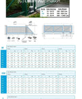 Diagram of cantilever sliding gate kit featuring 27-foot pad mount, medium support rollers, with guides, plates, and hardware details.