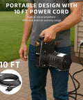 No Sweat Half Horsepower Water Transfer Pump Knocking Out 1320 Gallons Per Hour At 47 Psi, portable design with 10 ft power cord.