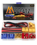 RC Battery Connector Adapters Pack with T Plug EC3 XT30 XT60 Male and Female Adapters, 14 AWG Silicone Wire 62 Pack