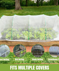 All In One Garden Netting Kit With 36 Fiberglass Hoops And 30 Connectors For A 10x20 Ft Ultra Fine Mesh Insect Barrier on raised bed
