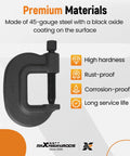 Heavy Duty C Clamp 2-5/16 Inch Opening, 1-7/8 Inch Throat, 3/4-10 Inch Screw, Clamping Force Up To 12,500 Pounds, Machined Hardened Steel With Black Oxide Finish, Perfect For Auto Repair, Metalworking, And Workshop Projects, black oxide steel