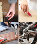 147 Piece Home Tool Set With Storage Box Essential DIY Tools Kit Including Screwdrivers Adjustable Wrench Pliers Knife Bit Driver And Precision Bits For Home Car Dorm And Garage in use for various tasks.