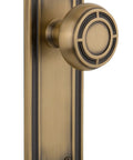 Mission Plate And Knob Set In Antique Brass For Doors With Old School Vibe Classic Passage Style Hardware Fits Standard 1 3 8 To 1 3 4 Inch Doors Includes Mounting Plate And Installation Hardware Classic Interior Door Hardware