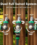 Beefy Heavy Duty Metal Water Hose Elbow Connector With 360 Degree Swivel Inlet And 180 Degree Swivel Outlet, Flexible Angled Hose Fitting For Tight Spaces And Hard-To-Reach Faucets, brass elbow on outdoor faucet