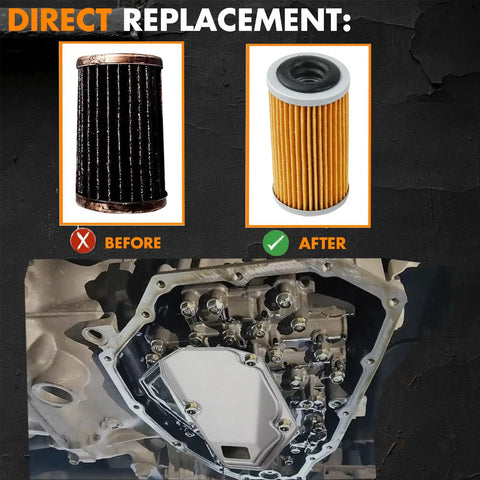 Nissan CVT Transmission Filter And Oil Pan Gasket Kit For Sentra 2013-2019 1.8L Versa 2012-2019 1.6L Versa Note 2014-2019 1.6L OE